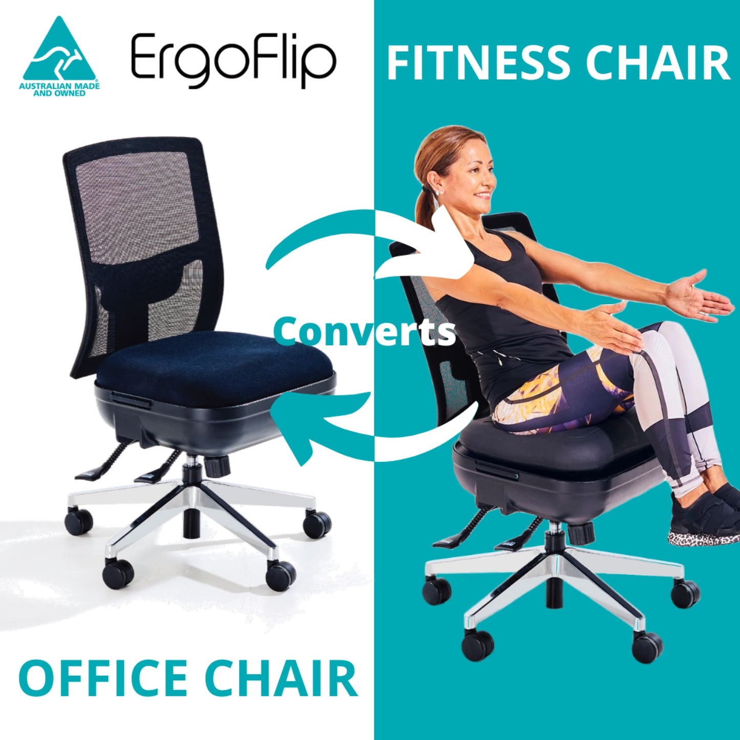 Active Ergonomic Desk Chair - ErgoFlip